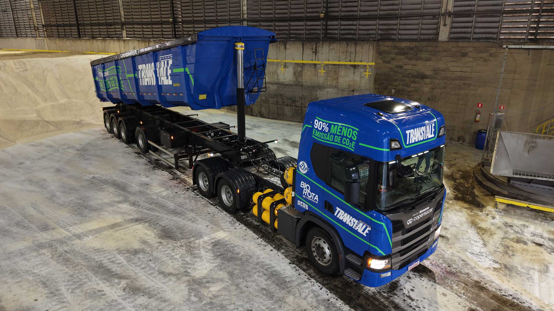 Transvale adota caminhões movidos a biometano